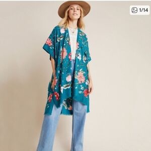 Anthropologie Madeline Floral Kimono
